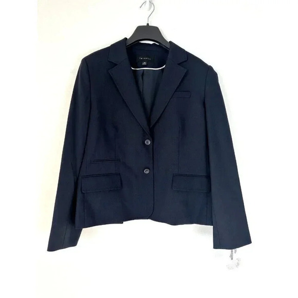Twin Hill Catherine Wool Blend Corporate Uniform Airline Suit Jacket 16R Navy - Picture 2 of 10
